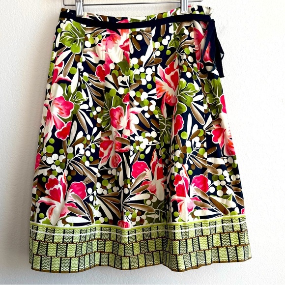 Talbots Floral Colorful Pleated A Line Midi Lined Zip Skirt‎ Women’s 10 Petite - Picture 10 of 12